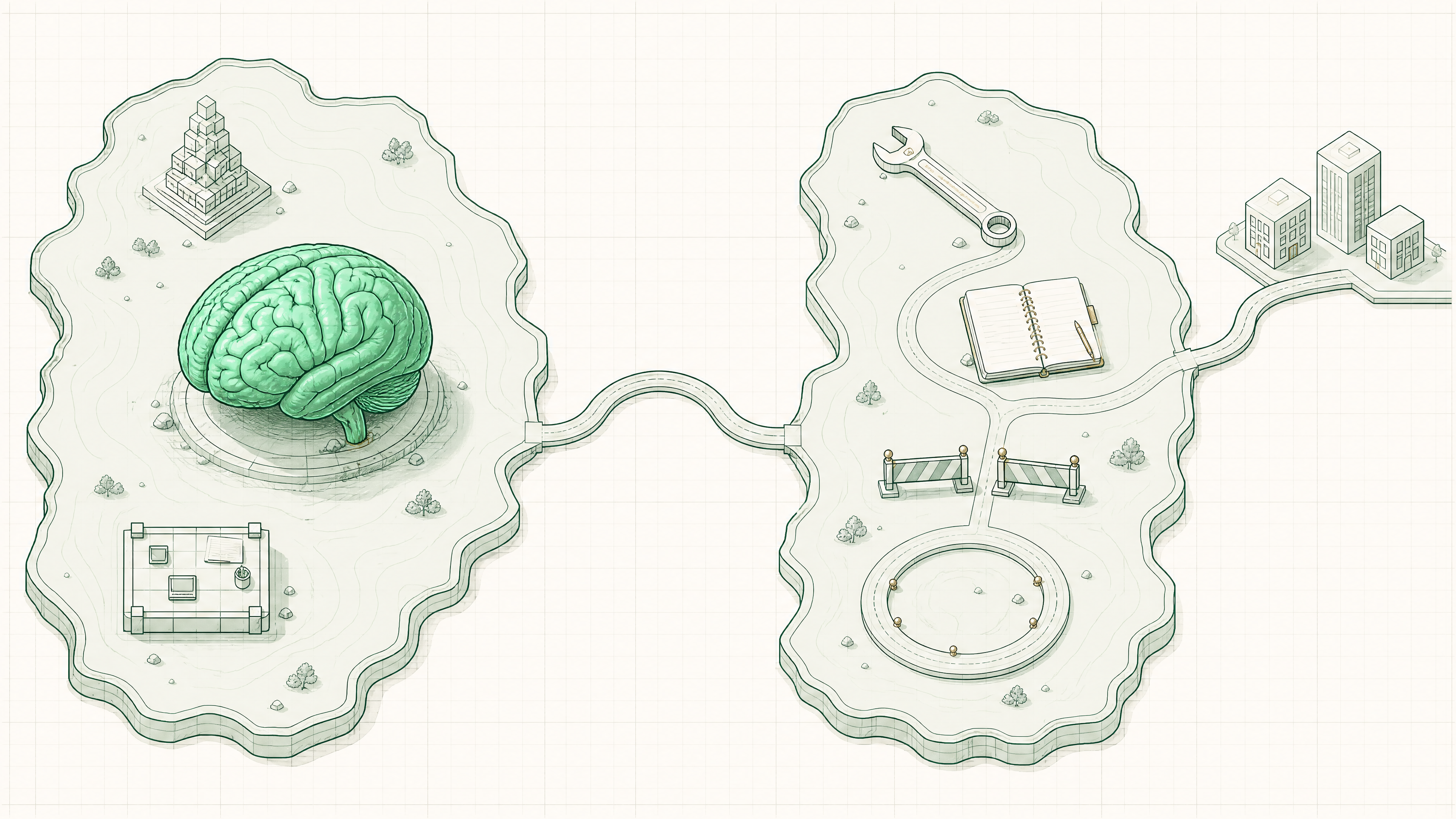 The two territories: the brain, its body, and the road to work